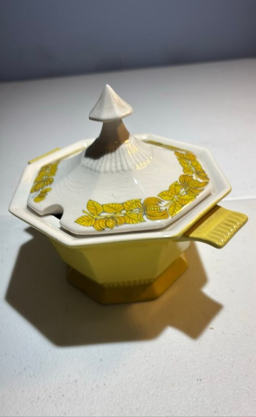 Vintage Independence Ironstone Sugar Bowl with Lid, Japan